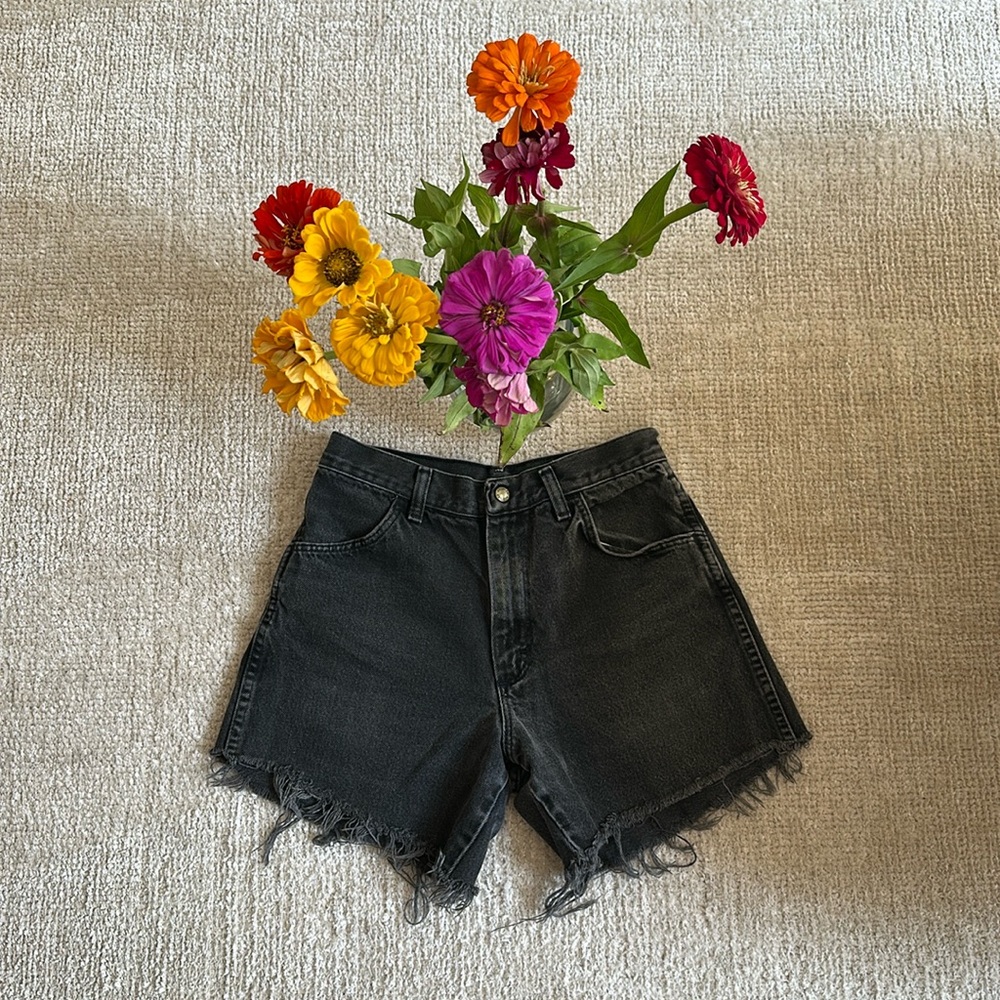 Black Vintage Denim Jean Shorts